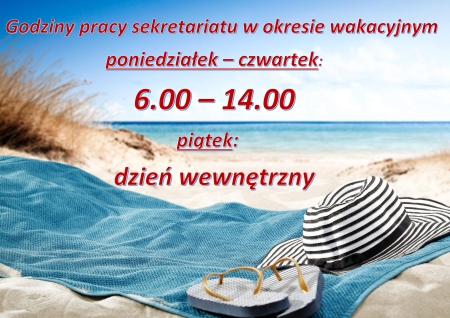 Godziny pracy sekretariatu w okresie wakacji